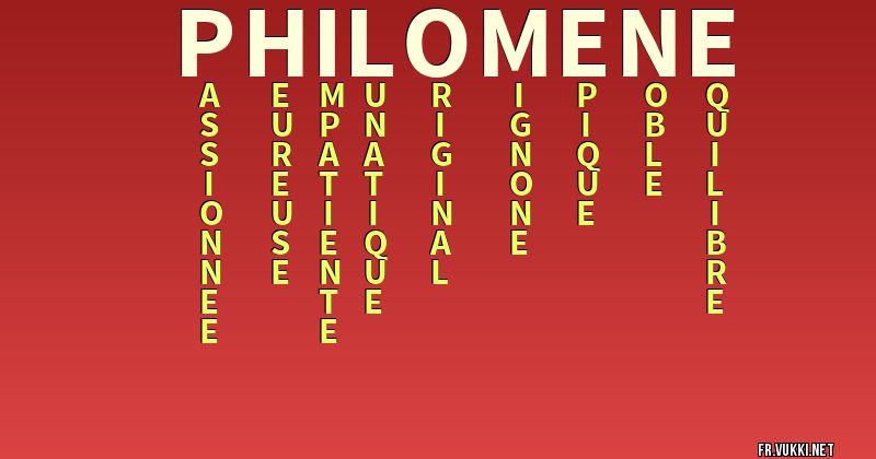 Signification du nom philomène - ¿Que signifie ton nom?