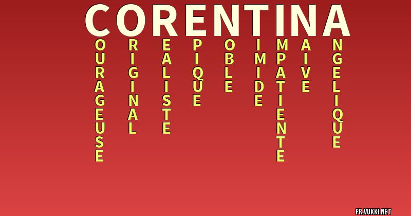 Signification du nom corentina - ¿Que signifie ton nom?