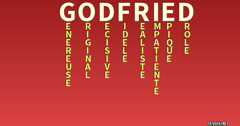 Signification du nom godfried - ¿Que signifie ton nom?