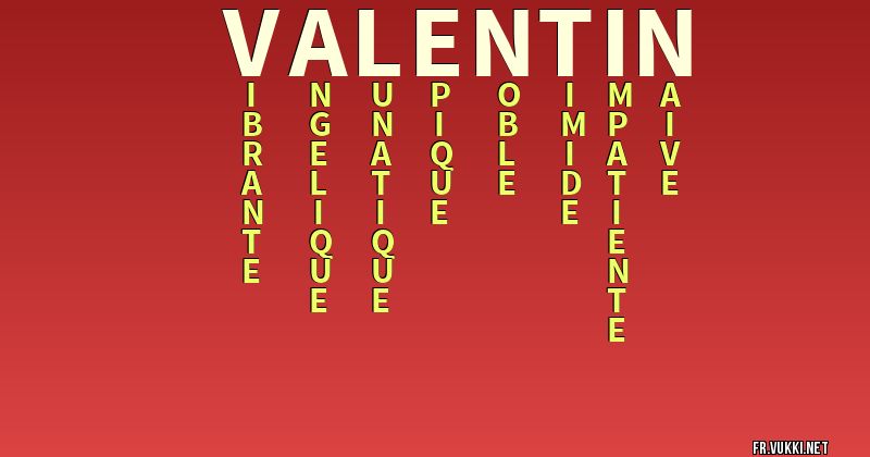 Signification du nom valentin - ¿Que signifie ton nom?