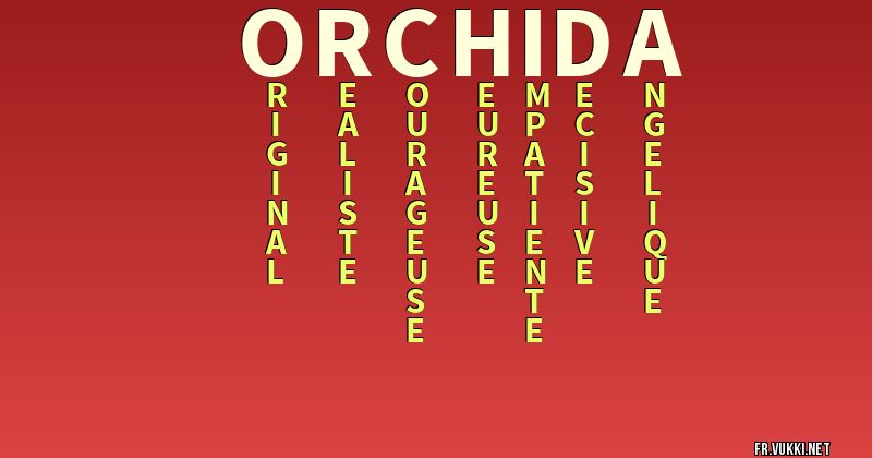Signification du nom orchida - ¿Que signifie ton nom?