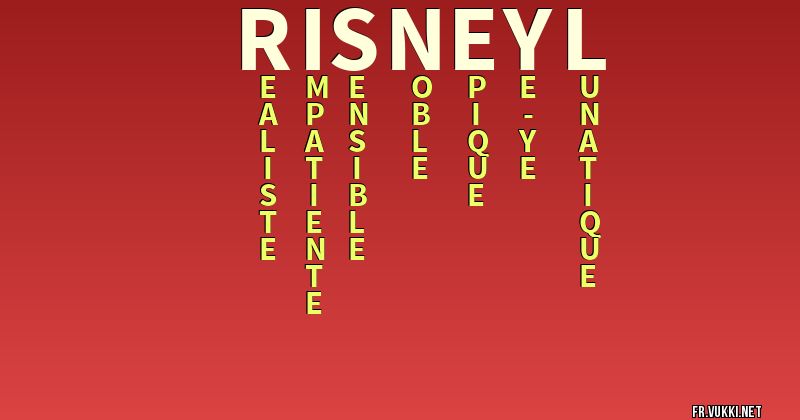 Signification du nom risneyl - ¿Que signifie ton nom?