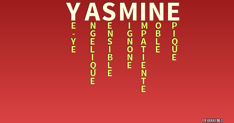 Signification du nom yasmine - ¿Que signifie ton nom?