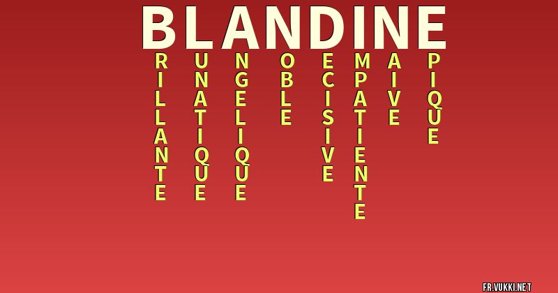 Signification du nom blandine - ¿Que signifie ton nom?
