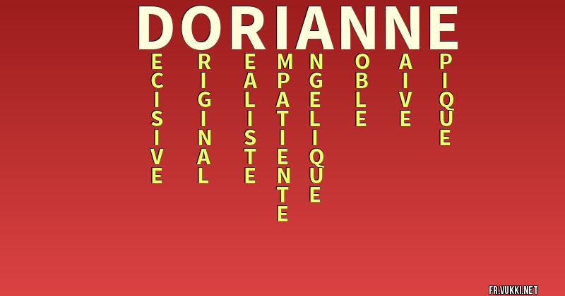Signification du nom dorianne - ¿Que signifie ton nom?