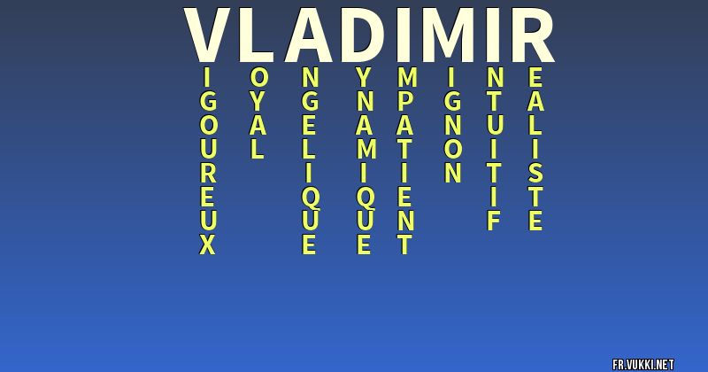 Signification du nom vladimir - ¿Que signifie ton nom?