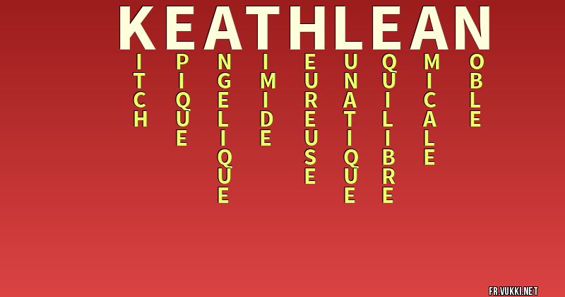 Signification du nom keathlean - ¿Que signifie ton nom?