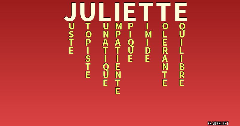 Signification du nom juliette - ¿Que signifie ton nom?