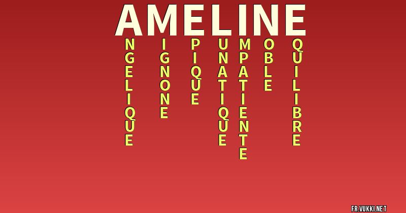 Signification du nom ameline - ¿Que signifie ton nom?