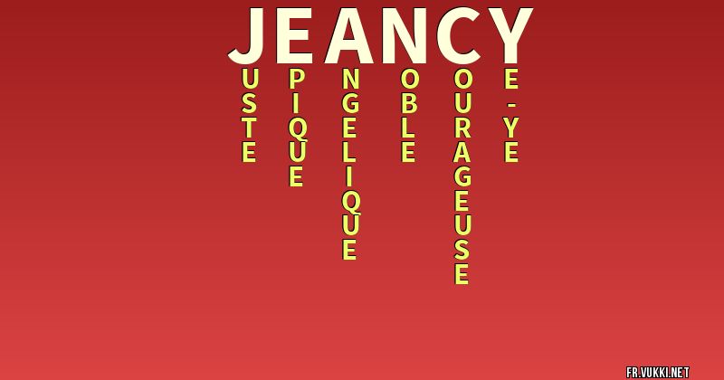 Signification du nom jeancy - ¿Que signifie ton nom?
