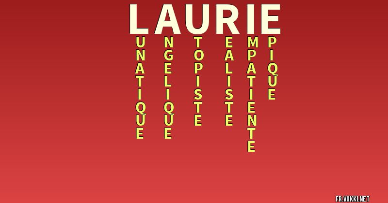 Signification du nom laurie - ¿Que signifie ton nom?