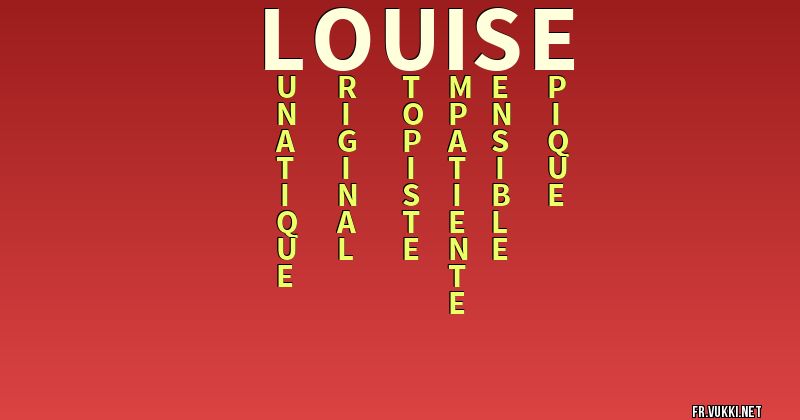 Signification du nom louise - ¿Que signifie ton nom?