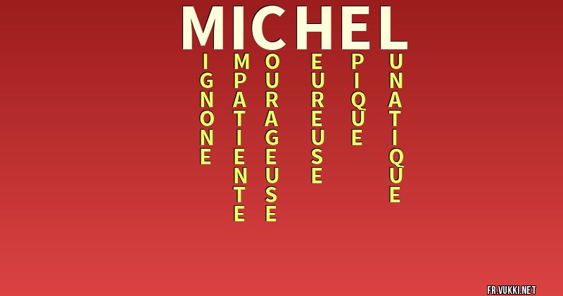 Signification du nom michel - ¿Que signifie ton nom?