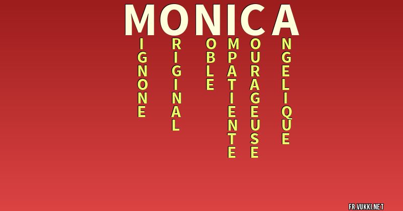 Signification du nom monica - ¿Que signifie ton nom?