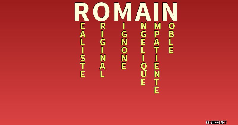 Signification du nom romain - ¿Que signifie ton nom?