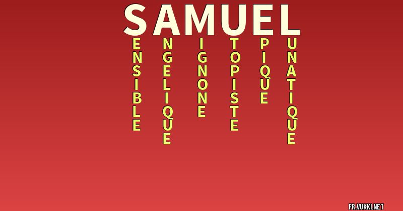 Signification du nom samuel - ¿Que signifie ton nom?