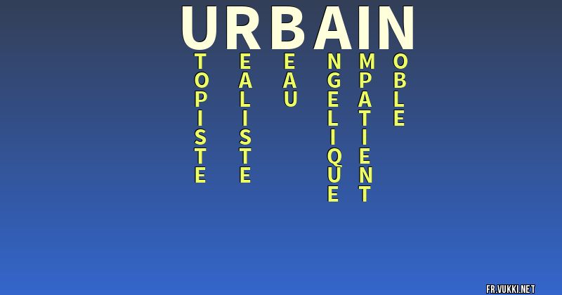 Signification du nom urbain - ¿Que signifie ton nom?