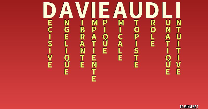 Signification du nom davieaud--li - ¿Que signifie ton nom?