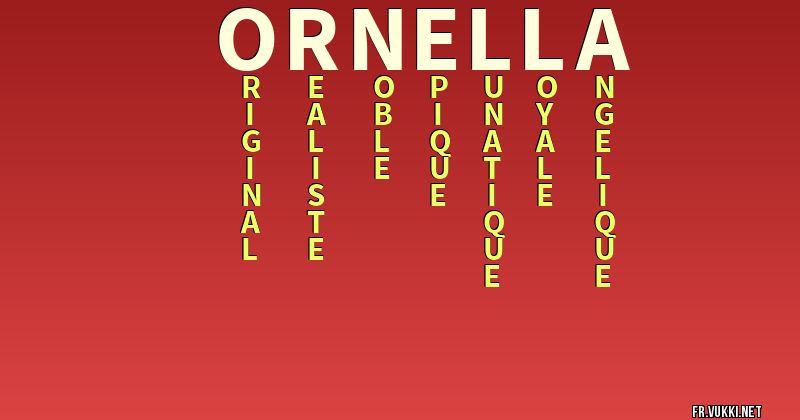 Signification du nom ornella - ¿Que signifie ton nom?