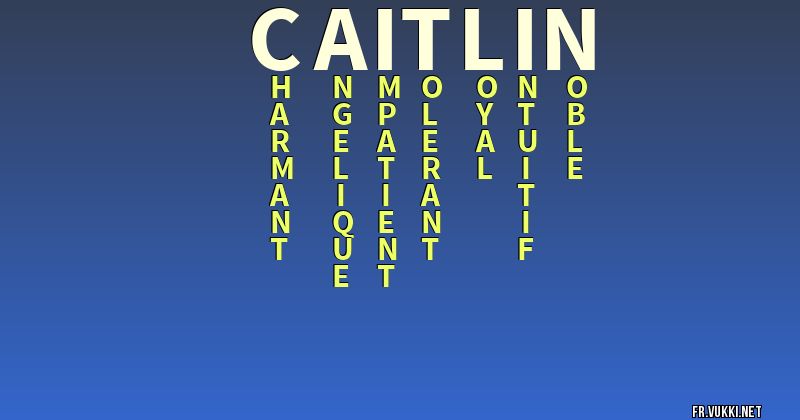 Signification du nom caitlin - ¿Que signifie ton nom?