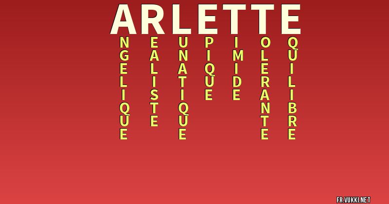 Signification du nom arlette - ¿Que signifie ton nom?