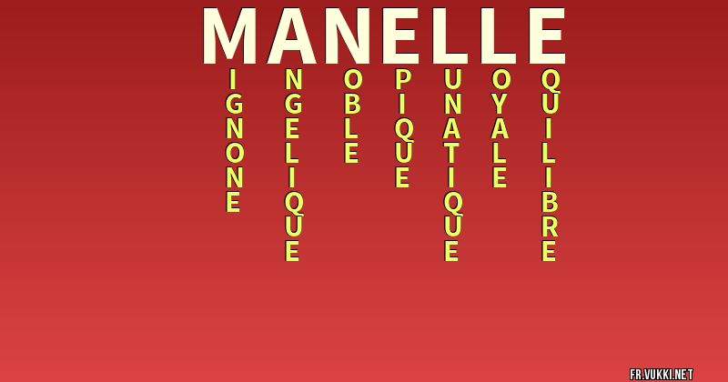 Signification du nom manelle - ¿Que signifie ton nom?