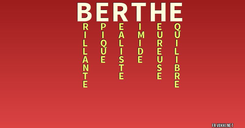 Signification du nom berthe - ¿Que signifie ton nom?