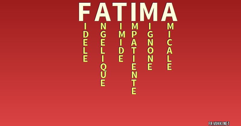 Signification du nom fatima - ¿Que signifie ton nom?