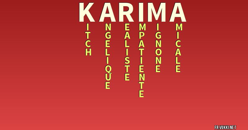 Signification du nom karima - ¿Que signifie ton nom?
