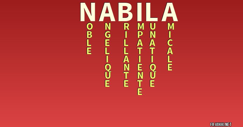 Signification du nom nabila - ¿Que signifie ton nom?