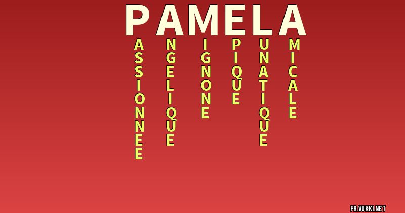 Signification du nom pamela - ¿Que signifie ton nom?