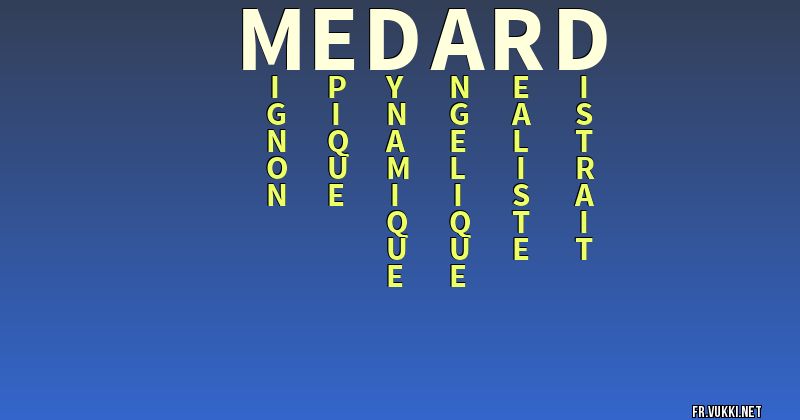 Signification du nom médard - ¿Que signifie ton nom?