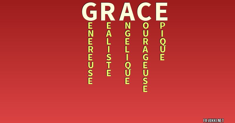 Signification du nom grace - ¿Que signifie ton nom?