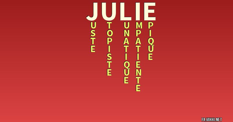 Signification du nom julie - ¿Que signifie ton nom?