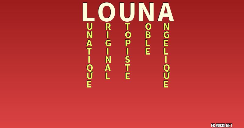 Signification du nom louna - ¿Que signifie ton nom?