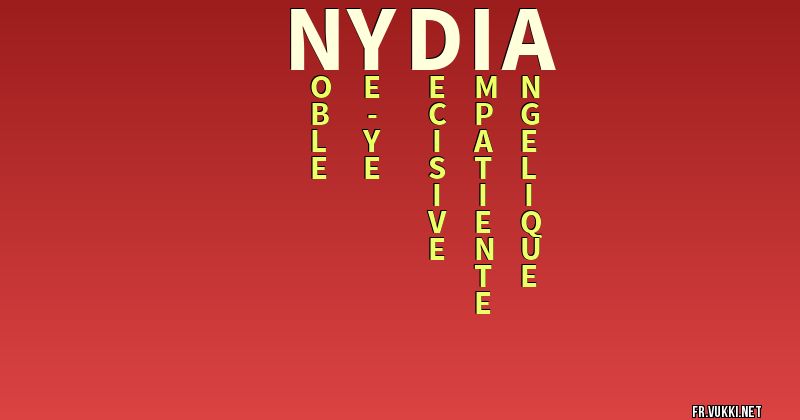 Signification du nom nydia - ¿Que signifie ton nom?