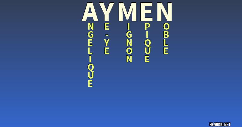 Signification du nom aymen - ¿Que signifie ton nom?