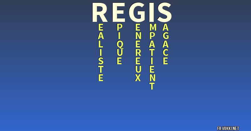 Signification du nom regis - ¿Que signifie ton nom?