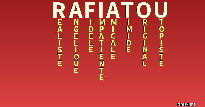 Signification du nom rafiatou - ¿Que signifie ton nom?