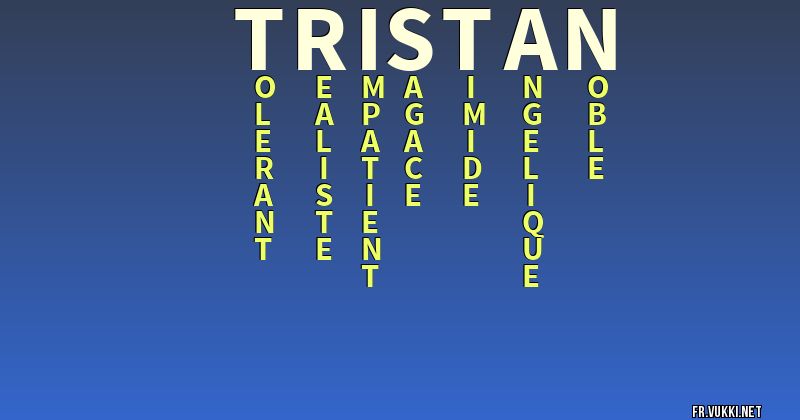 Signification du nom tristan - ¿Que signifie ton nom?