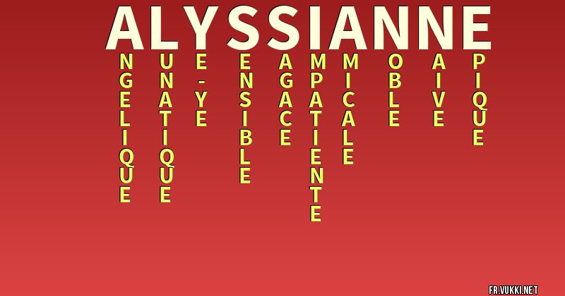 Signification du nom alyssianne - ¿Que signifie ton nom?