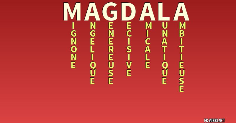 Signification du nom magdala - ¿Que signifie ton nom?