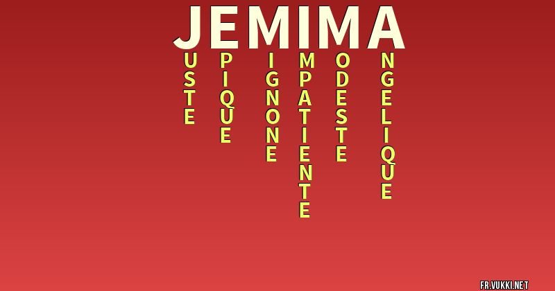 Signification du nom jemima - ¿Que signifie ton nom?
