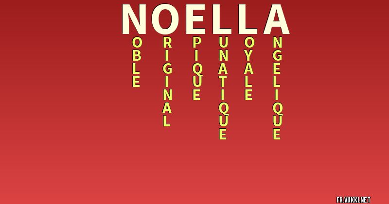 Signification du nom noella - ¿Que signifie ton nom?