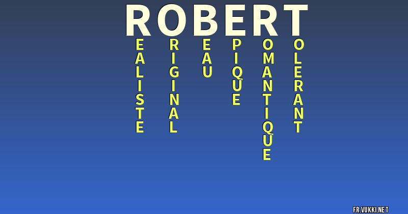 Signification du nom robert - ¿Que signifie ton nom?
