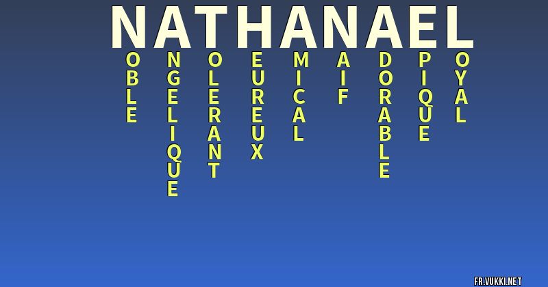 Signification du nom nathanael - ¿Que signifie ton nom?
