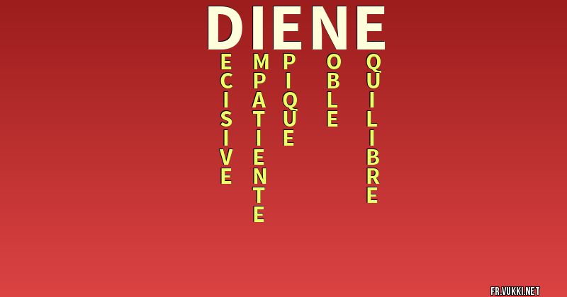 Signification du nom diene - ¿Que signifie ton nom?