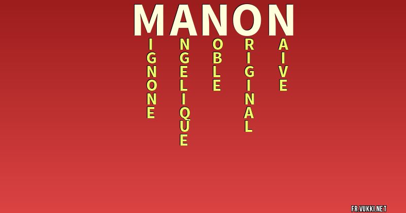 Signification du nom manon - ¿Que signifie ton nom?