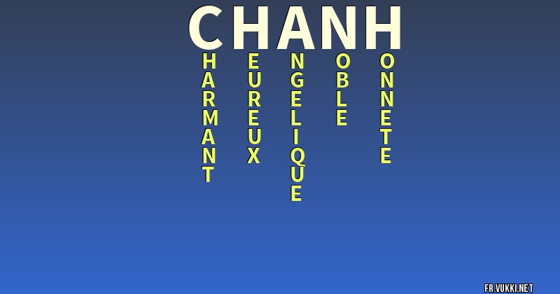 Signification du nom chanh - ¿Que signifie ton nom?