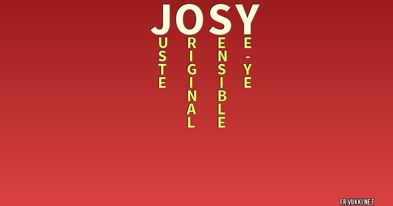 Signification du nom josy - ¿Que signifie ton nom?